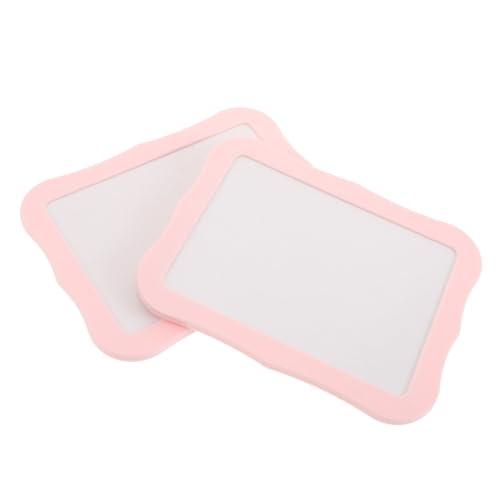 Pizarra magnética rosa para nevera y oficina pack de 2 de fácil borrado