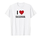 I LOVE SEGOVIA, Ciudad en España con Corazón de Amor Rojo Camiseta