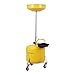 FinerFurnis Industrial Portable Waste Oil Drain, Portable Air Operated Fluid Drain Disposal with Adjustable Height, Heavy Duty Construction with Wheels, Automotive
