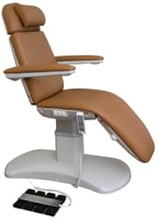 Medi Spa Exam Chair and Treatment Bed - Ideal for Massage, Tattoo, Facial, Esthetician, and Medical Services - 4 Motors, Trendelenburg Capability - 2 Year Warranty - 2270FB, Beige