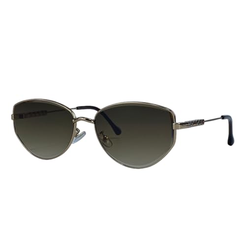 Lunettes de soleil œil de chat punk femme vintage métal UV400