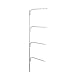 Household Essentials H12003 Hinge It Clutterbuster Four Bar Hanging Valet | Behind the Door Clothing and Towel Rack | Chrome