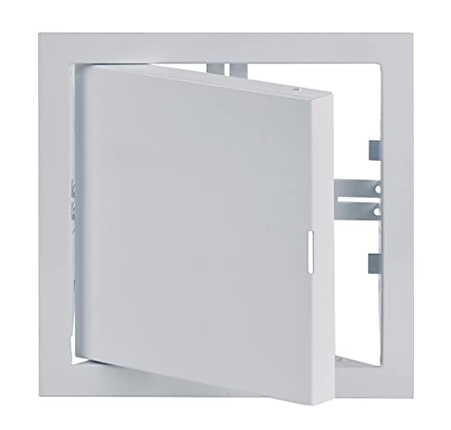 Blanco 15x15 cm Puerta de Inspección, Trampillas de Revision de Mantenimiento de Chapa de Acero Galvanizado 150x150mm