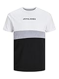 JACK & JONES JJEREID BLOCKING TEE SS NOOS, T-Shirt Uomo, Bianco (White), L
