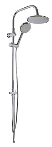 Waterful tec330542 colonne douche Mirror extensible Chromé avec pommeau Ø20, chrome Cover