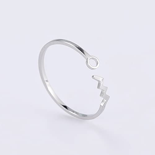 Dreamtimes Edelstahl Sternzeichen Ringe für Frauen 12 Sternzeichen Offener Ring Widder Löwe Jungfrau Zwillinge Waage Fische Skorpion Geburtstagsgeschenk (Wassermann)