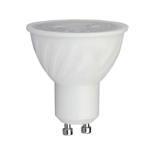 V-TAC Lampadine LED GU10-6W (Equivalenti a 60W) - 445 Lumen - Alta Luminosità - Faretto Led GU10 per Massima Efficienza e Risparmio Energetico - Luce Fredda 6400K