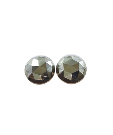 Pirita natural corte chekar de dos piezas idonea para diseñar anillos y colgantes unisex