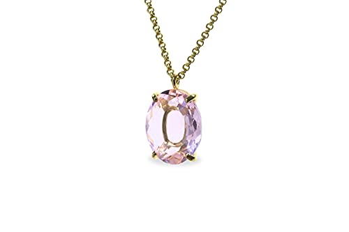 Collier de quartz rose anti-ternissement : l'élégance durable en or pour femme