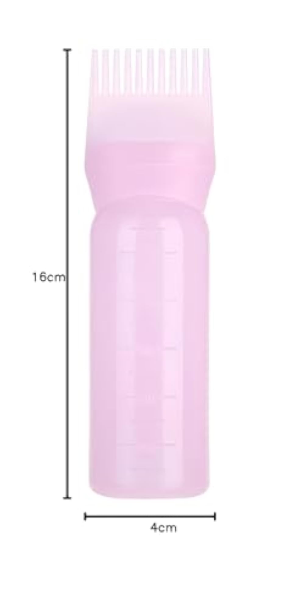 Plastic Hair Oil/Hair Dye Applicator Brush Bottles