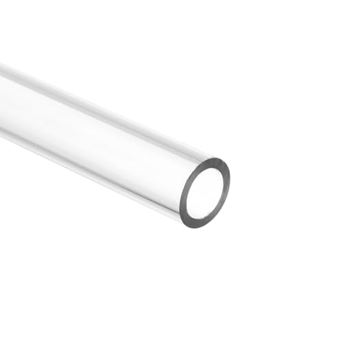 Image of uxcell Clear Rigid Tubing 9mm(0.35 inch) ID x 13mm(1 /2 inch) OD x 1Ft Length Round Plastic Polycarbonate Tube