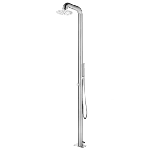 Helloshop26 - Ducha de jardín (225 cm, acero inoxidable, 02_0042037)
