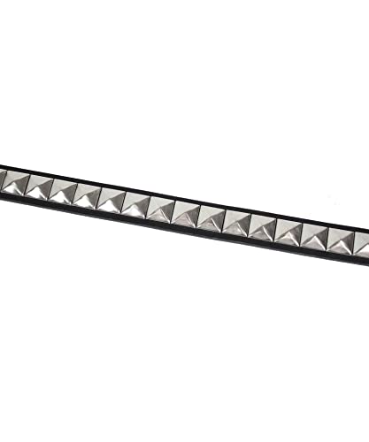Lowlife Single Stud Leather Belt in Black and Silver4