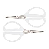 Joyce Chen Original Unlimited Kitchen Scissors All Purpose Kitchen Shears With Comfortable Handles, White, 2 Pack