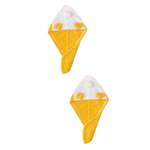 Zerodeko 2 Peças Chapéu De Lã Coral Para Cabelos Secos Touca De Banho Enrolada Para Secagem De Cabel