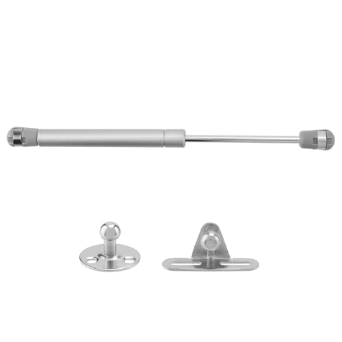 NAMYEUT 12 Stücke Gasdruckfeder 100N, Möbel Gasfeder, Hydraulic Gasdruckfeder, Kompressionsfeder für Klappen, für Schränke, Möbel, Bücherregale, Silber, mit Schraubenss
