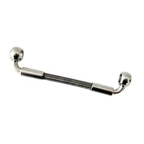 Manguera de freno trenzada de acero inoxidable de 180cm y 10mm con codos a 90 grados para moto