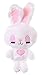 Kawaii-Story LB-7057-2 Weiß XXL Langohr Hase Bunny 50cm groß bestickt Herz Plüsch Damen Rucksack Tasche Pastel Goth