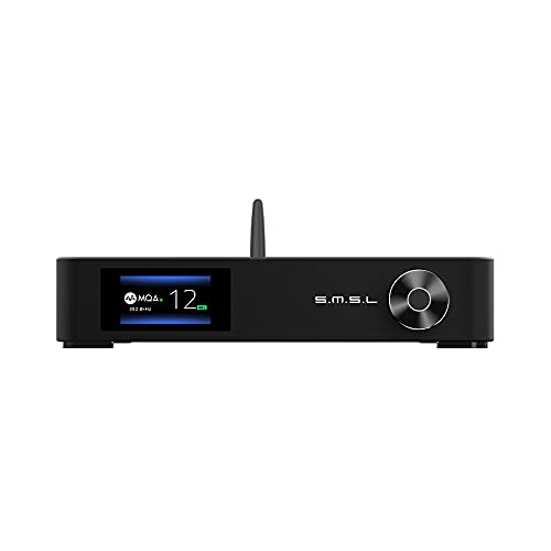 S.M.S.L M400 HiFi Audio DAC, Supports MQA decoding AK4499 Chip, Second XMOS XU216, DSD512 32Bit/768kHz, Bluetooth 5.0 Fully Balaced Decoder Hi-Res Hi-end, USB/ Optical/ Coaxial/ I²S/ Bluetooth Input