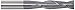 Monster Tool - 216-001053 - Carbide End Mill, 7/16", 2FL, Single, 6"