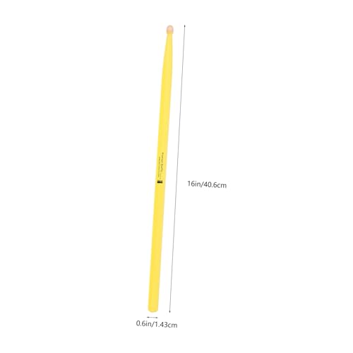 2 pares de baquetas de madera de arce color amarillo limón antideslizantes para adultos, instrumentos clásicos para práctica y actuación miniatura 2