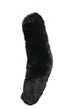 Farbe: Schwarz Bluemary Pelzkragen aus Polarfuchs (Schwarz, 70 X 16)