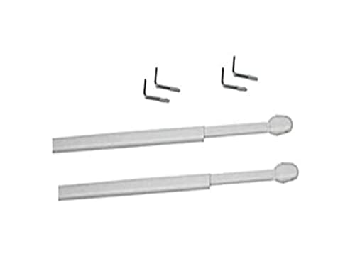 Maisange Tringles Ovales pour Vitrage, 10x5 cm, 4 Supports Adhésifs Plastique, Blanc TWF662309F Cover