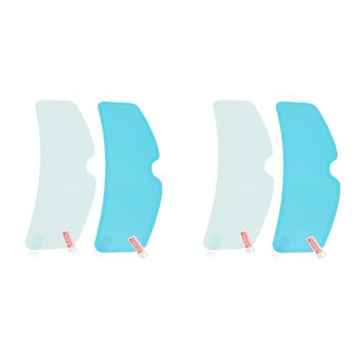 2 Set Motorcycle Rainproof Film, 9.6in Universal Rainproof Helmet Film Transparent Clear Motorcycle Helmet Anti Fog Film Interior Exterior Patch