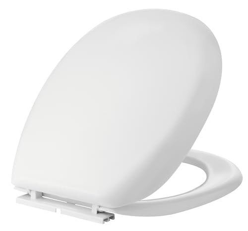 Styletech, Sedile WC Pinguino EVO in Polipropilene infrangibile per vasi universali, cerniera uniblock regolabile, peso 1,20 Kg, completo di kit paracolpi e kit di fissaggio, Made in Italy, Bianco