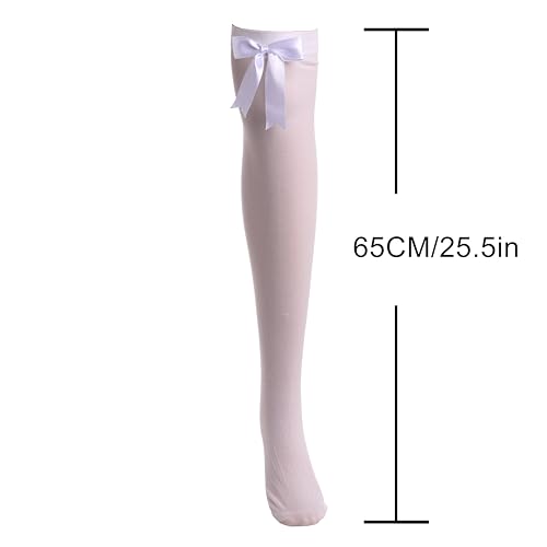 Image of Green White Striped St.Patrick Day Socks Shamrock Pantyhose Stockings Irish Thigh High Socks Party for Women
