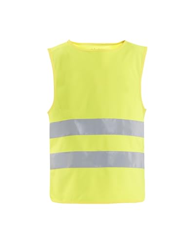 Chaleco de alta visibilidad para niños amarillo flúor 134/140 ideal para ir al colegio a pie