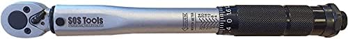 SOS Tools S1004-1/4' Square Drive Torque Wrench Micrometer 2-24Nm/18-212in./lb. With Bits & Extension Bar