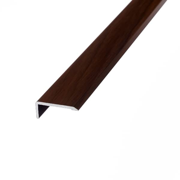 eXtreme Self Adhesive Stair Nosing Strip | 3ft Corner Guard Edge Protector for Laminate, Tile, Metal, and Wood Stairs | Sturdy, Attractive, and Non-Slip Staircase Threshold Strip - Dark Walnut