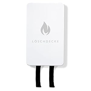 Nordic Flame Design Löschdecke Brandschutzdecke für den schnellen Einsatz (Weiß)