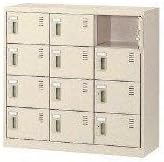 12人用シューズボックス(南京錠)3列4段（窓無タイプ） SLC　SLC-M12-N