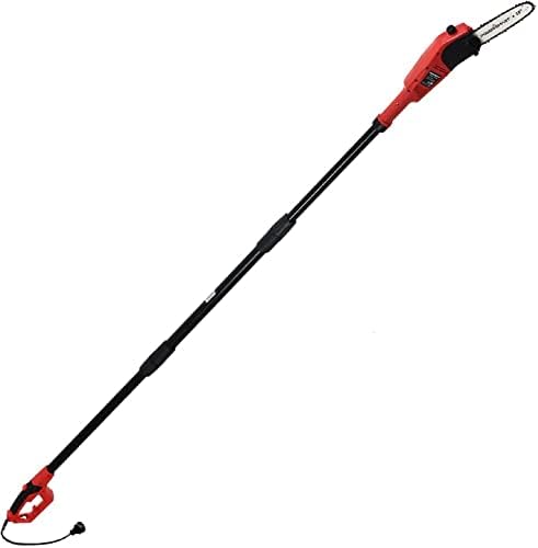 PowerSmart Pole Saw, 13-Foot Max Reach Electric Pole Saw For Tree Trimming, 10 Inch Pole Chainsaw with Automatic Chain Lubrication System, 120V 6Ah Power Pole Saw For Branch Cutting