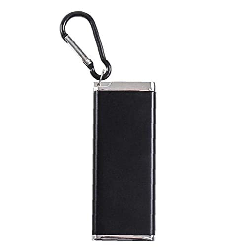 Portable Ashtray Smell-Proof Mini Pocket Cigarette Ashtrays with Carabiner for Outside Use Holder for Smokers Pocket Smoking Tray for Women Men Black Cover