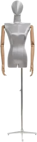 CCKUYT Weiblicher Schaufensterpuppen-Torso mit Holzarmen