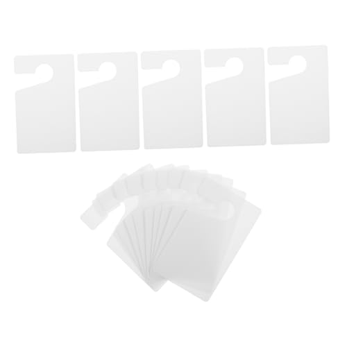 VINTORKY 15pcs Robust Parking Permit Hanger Tags Bulk Blank Canvas Signs for DIY Weather Resistant Parking Lot Tags Rearview Mirror Compatible