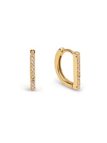 SINGULARU - Pendientes Aro Dina Sparks. Plata de Ley con Acabado...