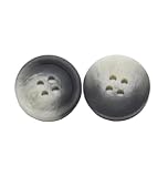 Matériau : Résine Gros boutons colorés de 15/20/25/30mm pour vêtements, coupe-vent, costumes, pulls, décoration, accessoires faits main et DIY, Gris, 30mm, 10 pièces