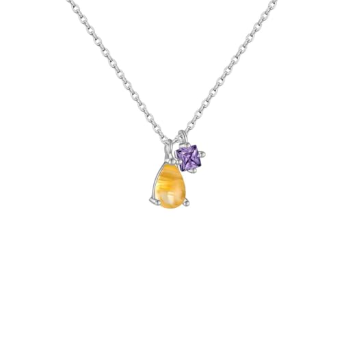 Collier pendentif zircon argent 925, le cadeau d'anniversaire créatif idéal