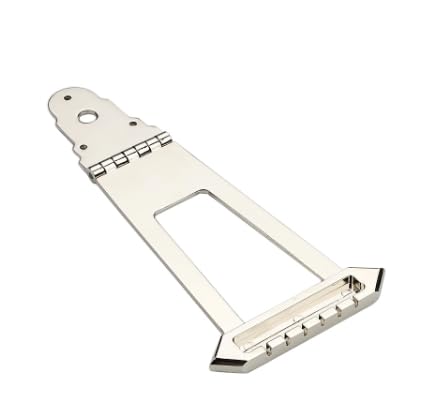 Domofa 6 String Trapeze Tailpiece Bridge Tailpiece for Jazz Archtop Guitar Replacement Parts (Nickle)