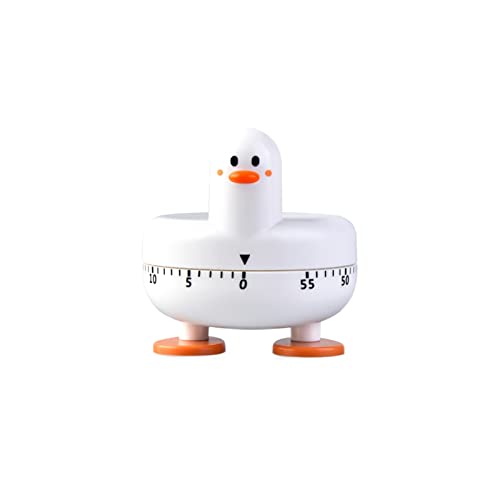 Cooking Timer Cute Duck Kitchen Timer 60 Minute Wind Up Mechanical Rotating Alarm for Kitchen...