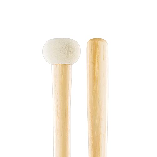 Promark Bass Drum Mallets - Performer Series - Special Extra Dense Felt Head - Ideal For 16-18 Inch Bass Drums - American Hickory Handles With Comfort Flare Grip - 1 Pair #TOP2