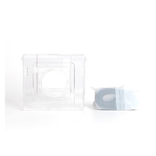 Housse Instax Wide Evo transparente en cuir PU avec bandoulière réglable pour appareil photo