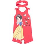 Disney Princess Rapunzel Ariel Belle Jasmine Aurora Baby Girls Snap Romper and Headband Newborn to Toddler product thumbnail 9