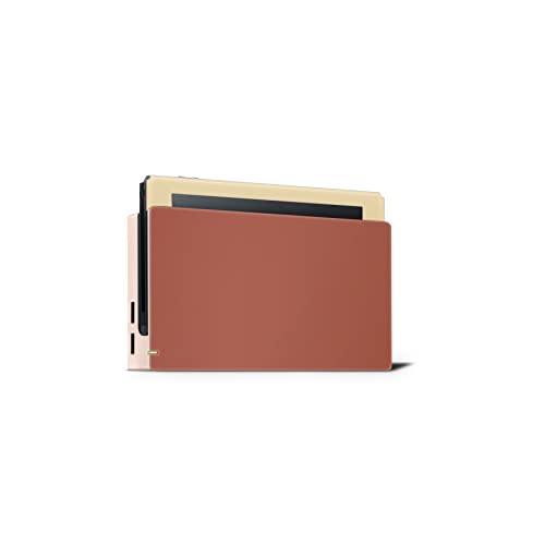 Image of Tacky Design Solid Color Skin Compatible with Nintendo Switch Skin Wrap Cover, Brown Colorwave Blocking for Nintendo Switch Stickers, Premium Vinyl 3M Full Wrap Decal.