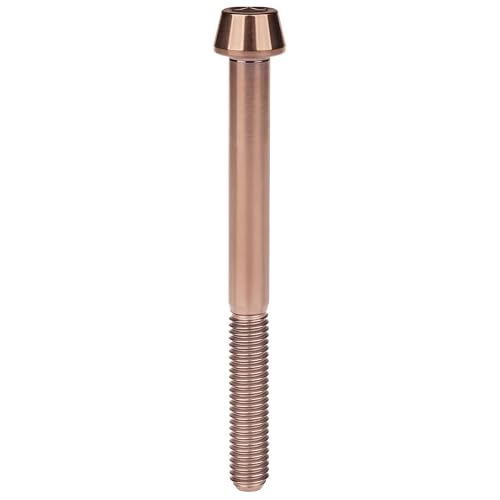 Image of Titanium Ti Bolt M5x9 16 18 20 25 30 35 40 45 50 55 60mm Tapered Head Screws Pack of 4 (M5x60mm, Bronze)