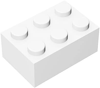 Building Brick 2x3 100 PCS, Compatible with Major Brand Parts and Pieces 3002, Colour:Trans-Light Blue